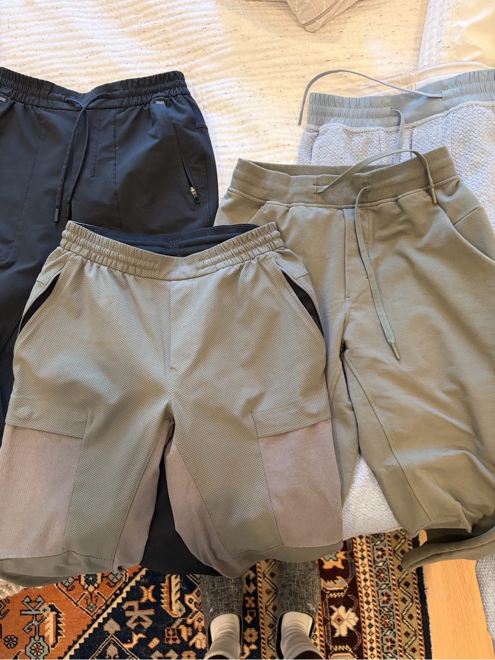 lululemon Mens XSmall Jogger Bundle Black, Olive and Light Gray